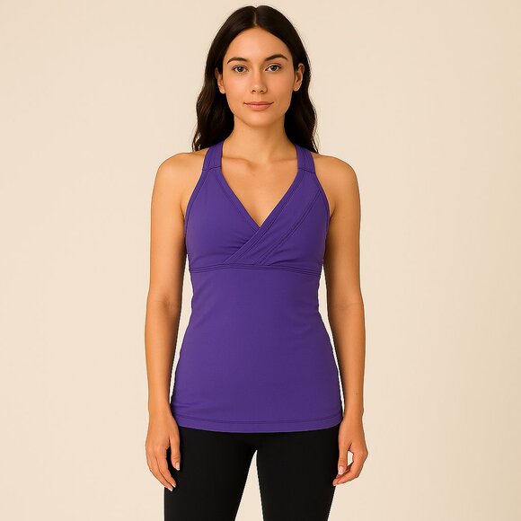 Vintage Lululemon Purple Cross-Back Tank | Size Small - Picture 1 of 6